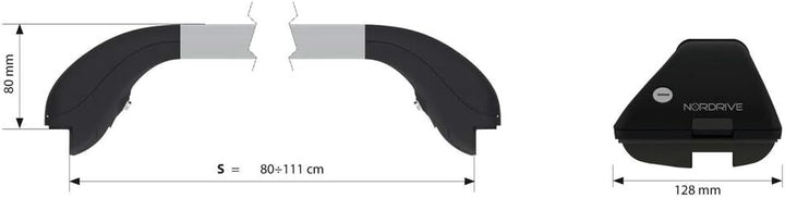 NORDRIVE N15020 Dachträger aus Stahl, quadratisch, 120 cm M - 120 cm, M - 120 cm
