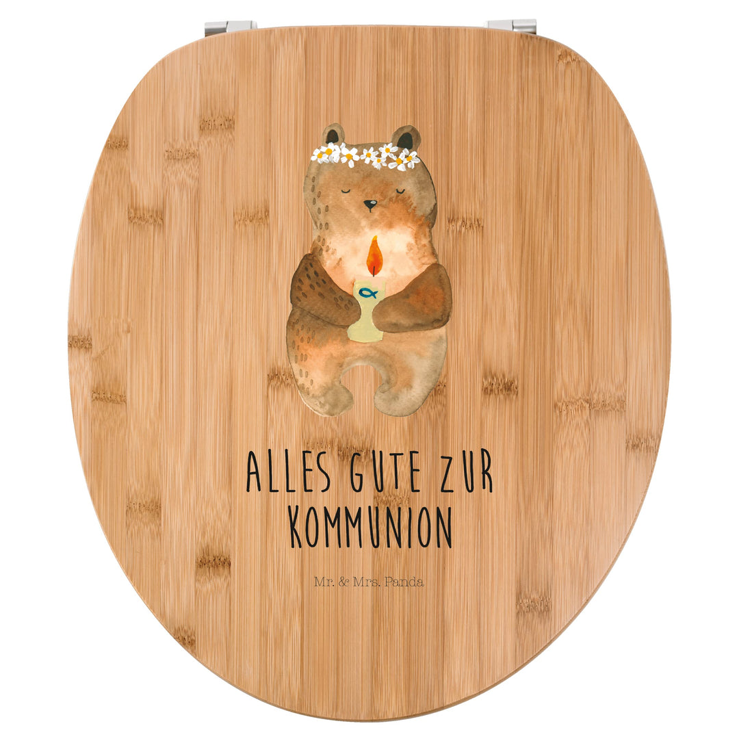 Mr. &amp; Mrs. Panda Motiv WC Sitz Kommunion-Bär - Geschenk, Klodeckel, Klobrille, Teddy, WC-Sitz, Toile