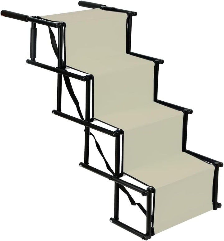 Premium Hundetreppe - Hund-Einstiegshilfe gelenkschonend | Hunderampe klappbar Klapprampe für grosse