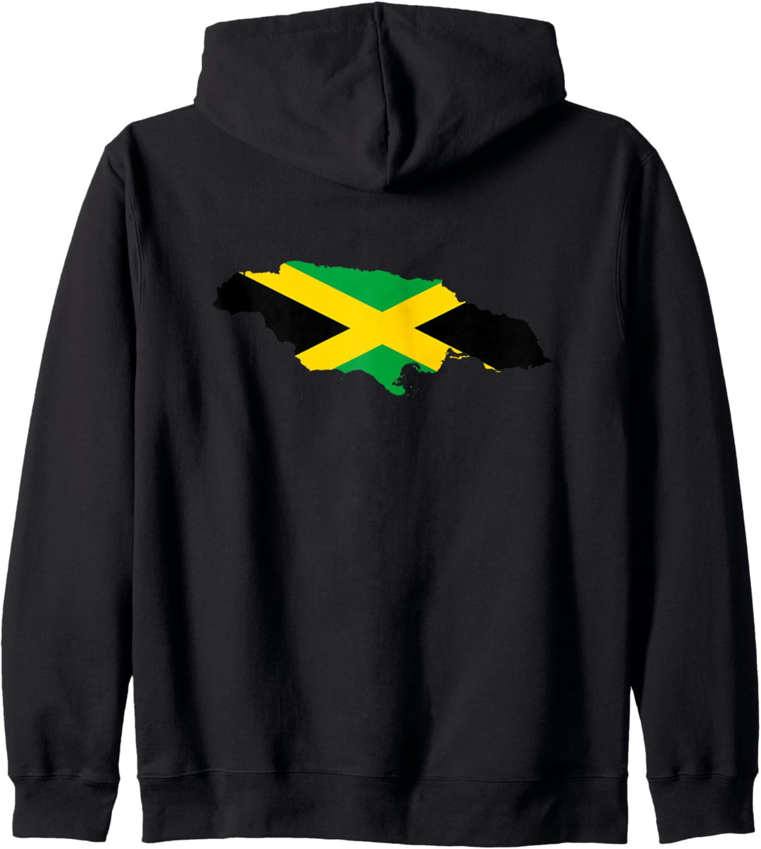 Umriss des Landes Jamaika auf der Flagge Kapuzenjacke