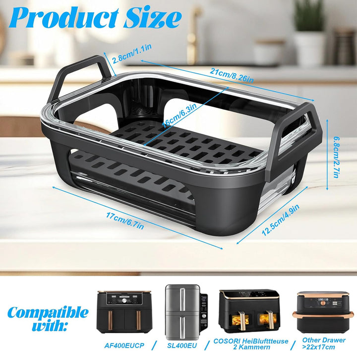 Auflaufform Airfryer für Ninja Heissluftfritteuse AF400EU/DZ400EU/AF500EU/COSORI Heissluftfritteuse