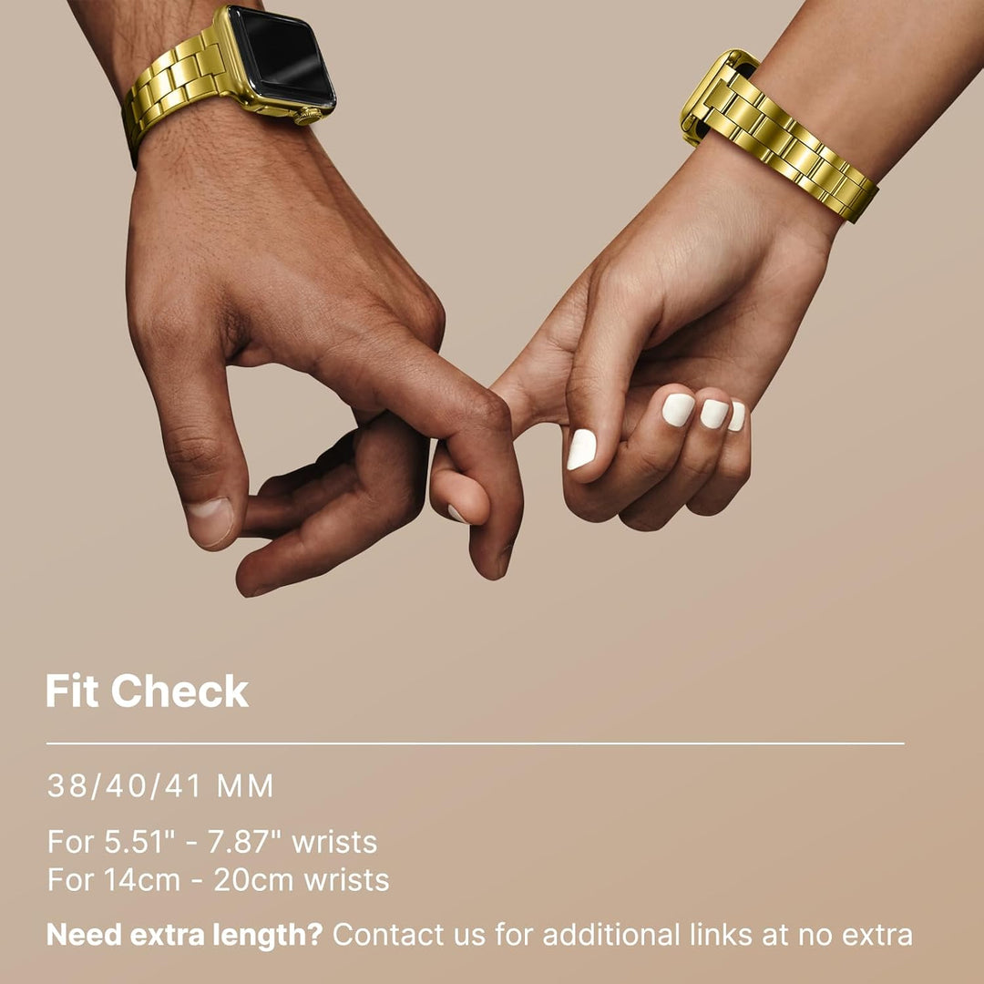 Fullmosa Kompatibel mit Apple Watch Armband 40mm 41mm 38mm Damen Herren, Neues Metall Schlanks Ersat
