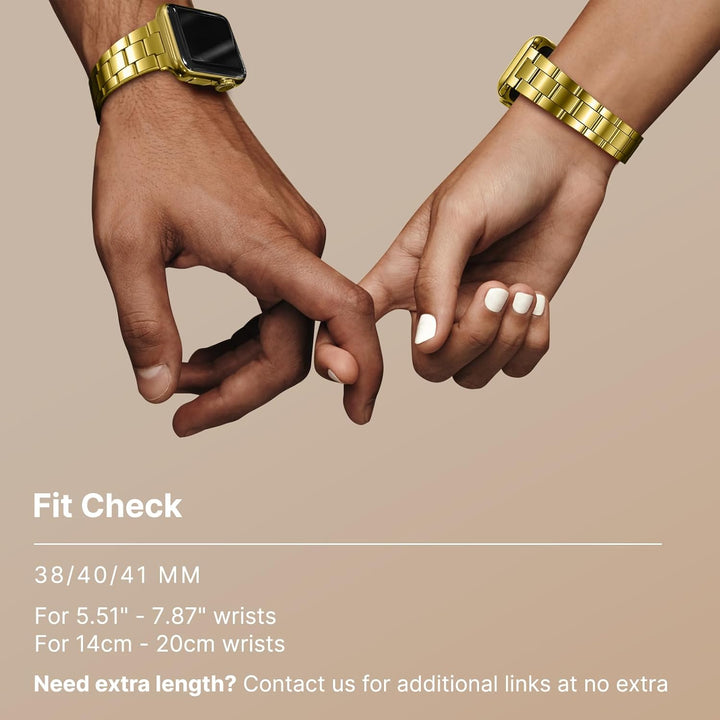 Fullmosa Kompatibel mit Apple Watch Armband 40mm 41mm 38mm Damen Herren, Neues Metall Schlanks Ersat