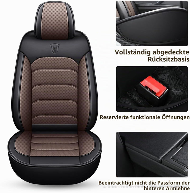 Sitzbezüge Auto 5 Stück für Volkswagen ID.3 Sitzbezug Auto Set Leder Vordersitze Schonbezug Autositz