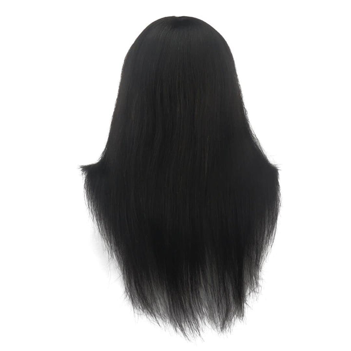 18 Zoll 100% menschliches Haar, braun und schwarz, zwei Haarfarben. Barber's Sport Kopf Modell mit l
