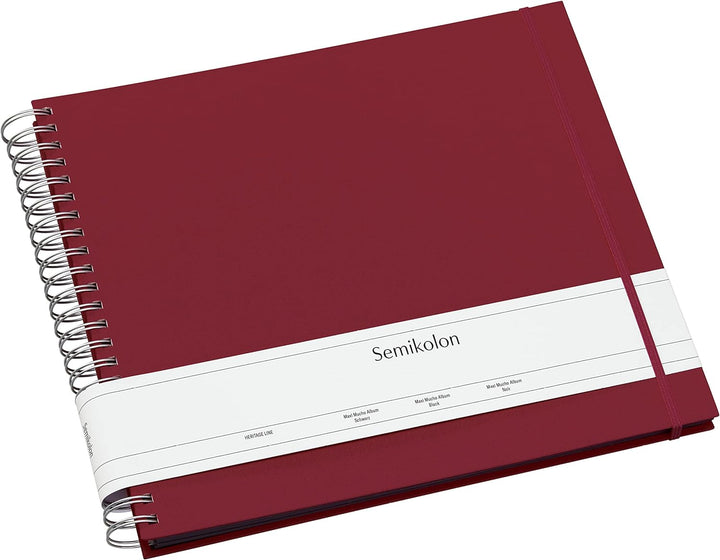 Semikolon 352963 Spiral Album Maxi Mucho – 34,5x30 cm – Fotoalbum, 90 Seiten schwarz, Fotobuch, burg