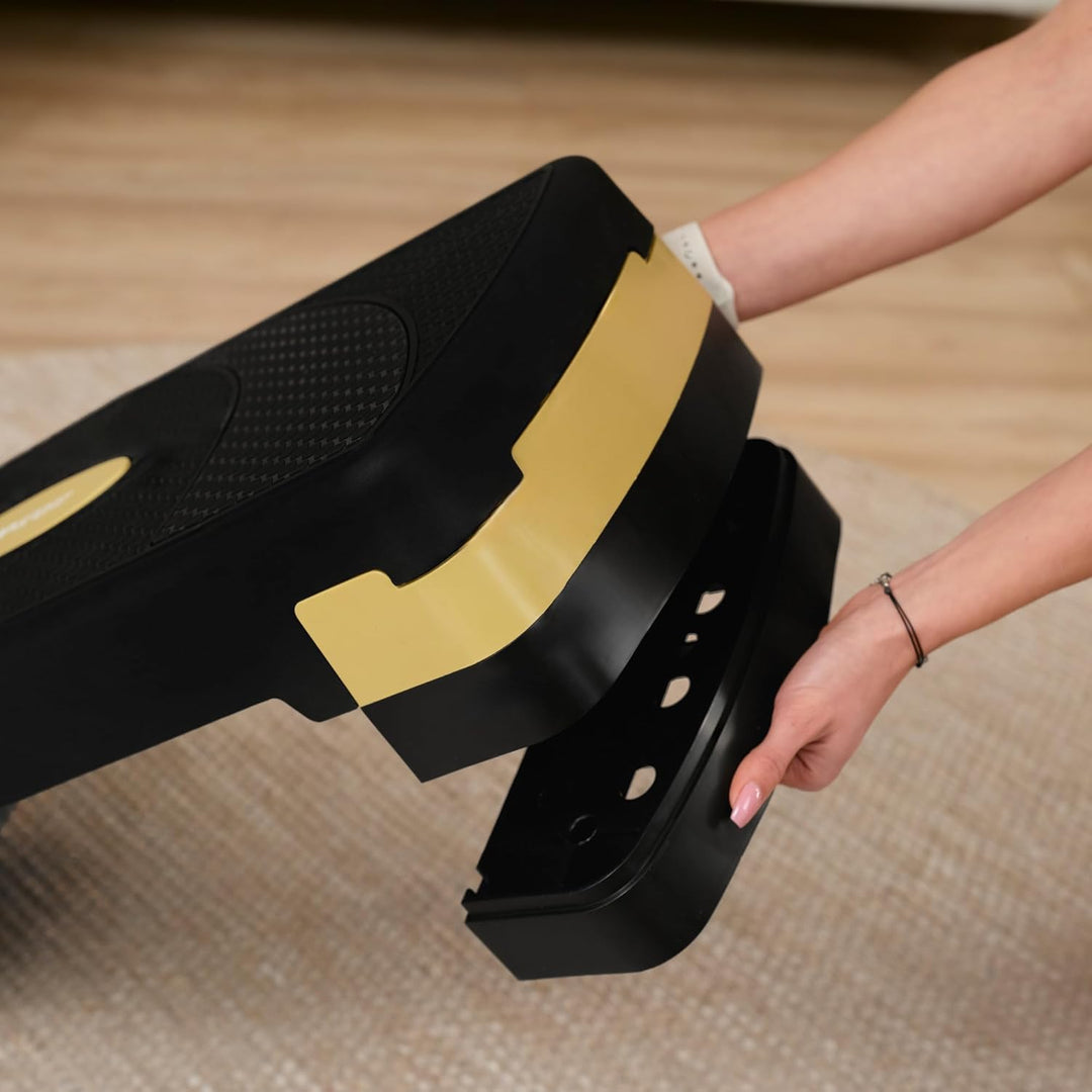 Hop-Sport Steppbrett HS-PP033AS für Zuhause - höhenverstellbarer Aerobic Stepper Fitness mit 3 Stufe