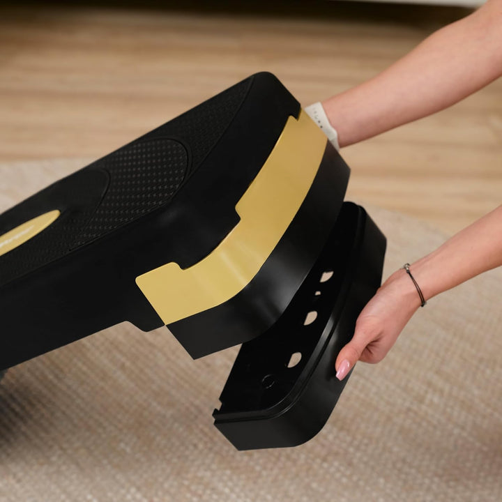 Hop-Sport Steppbrett HS-PP033AS für Zuhause - höhenverstellbarer Aerobic Stepper Fitness mit 3 Stufe