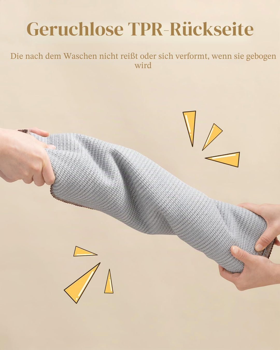 Biscpro Fussmatte Innen, rutschfeste Schmutzfangmatte Türmatte waschbar Braun 90 x 150 cm Fussmatte