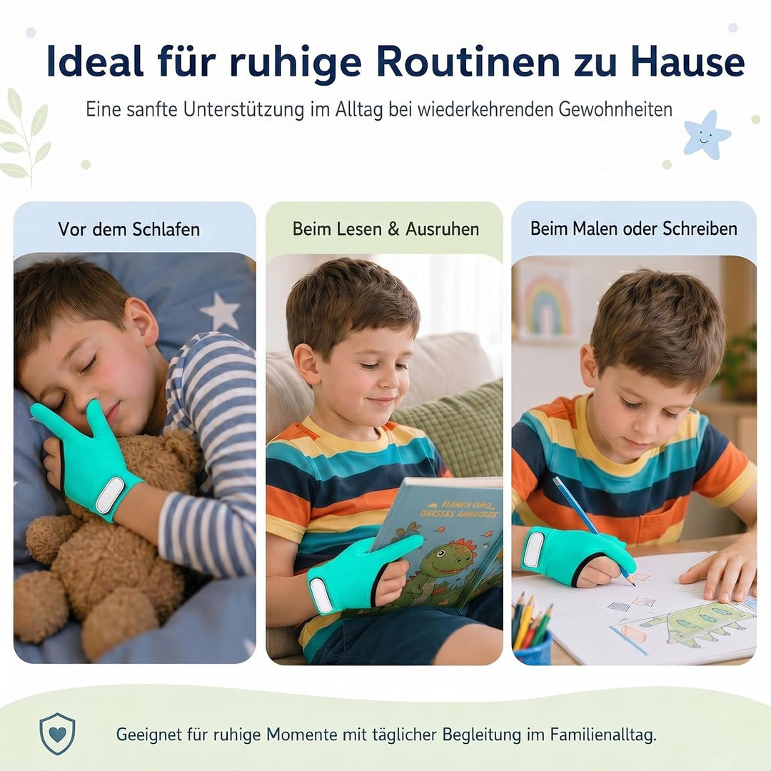 4 Stück Daumenlutschen Abgewöhnen Daumenlutschen Stop Kinder Daumen Saugen Guard Handschuhe Kaukompr