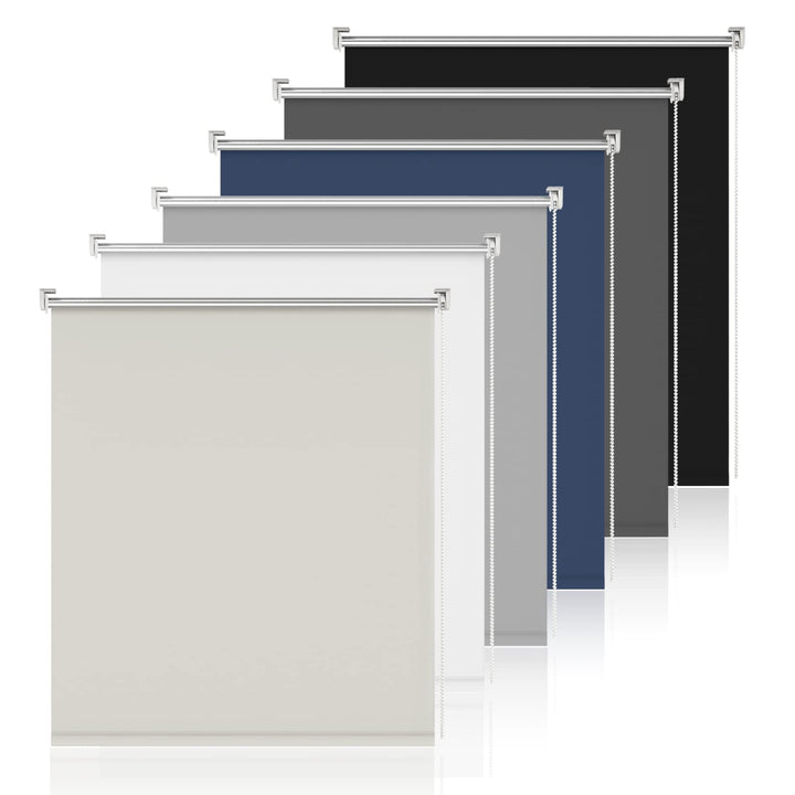 Thermo Rollos für Fenster ohne Bohren Klemmrollo ohne Bohren Creme B40 x H120cm-Stoffbreite 35cm Ver