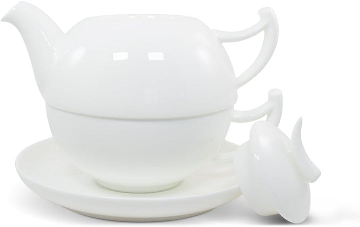 Tea for One Set weiss Epsilon Fine Bone China - TeaLogic