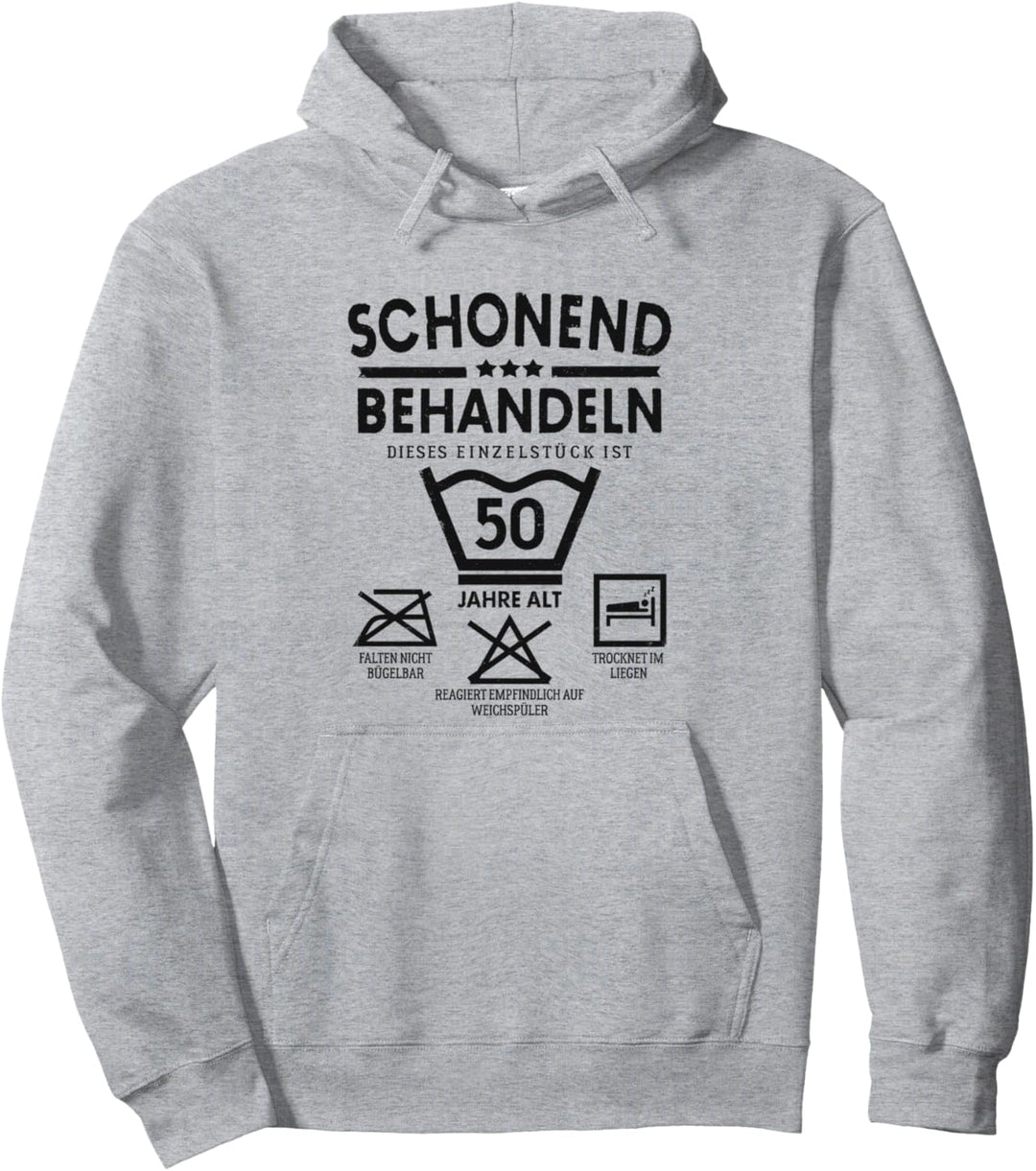 Einzelstück 50 Jahre Alt Schonend Behandeln 50. Geburtstag Pullover Hoodie