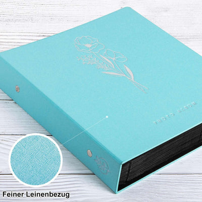 Lanpn Fotoalbum 10x15 1000, Extra Grosses XXL Leinen Einstecken Einsteckalbum für Hoch und Querforma