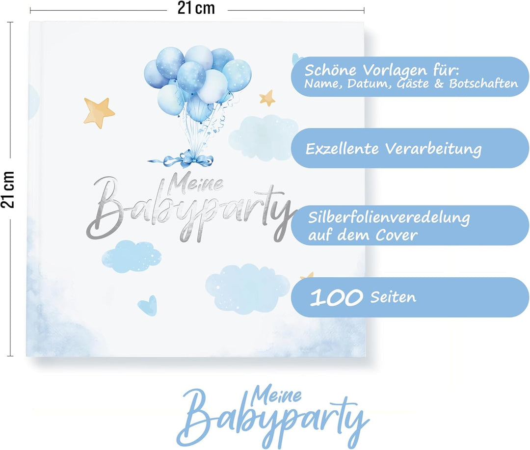 colortouch Gästebuch Babyparty, Baby Shower Geschenk Junge & Mädchen für Babyparty Deko, Gender Reve