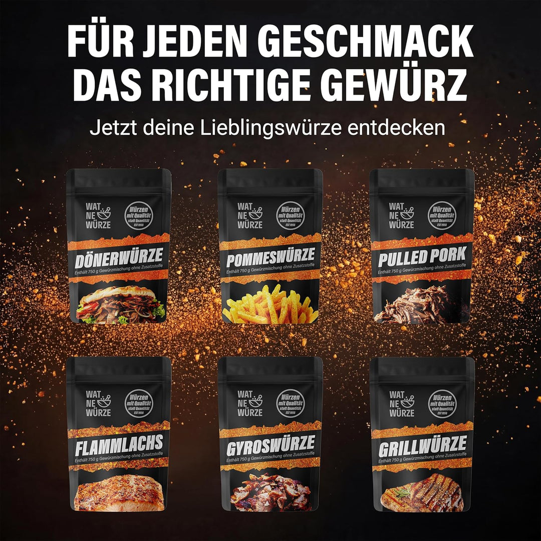WAT NE WÜRZE Hähnchengewürz Chicken Rub 750 g | Gewürz für Brathähnchen, Chicken Wings, Hähnchen, Ga