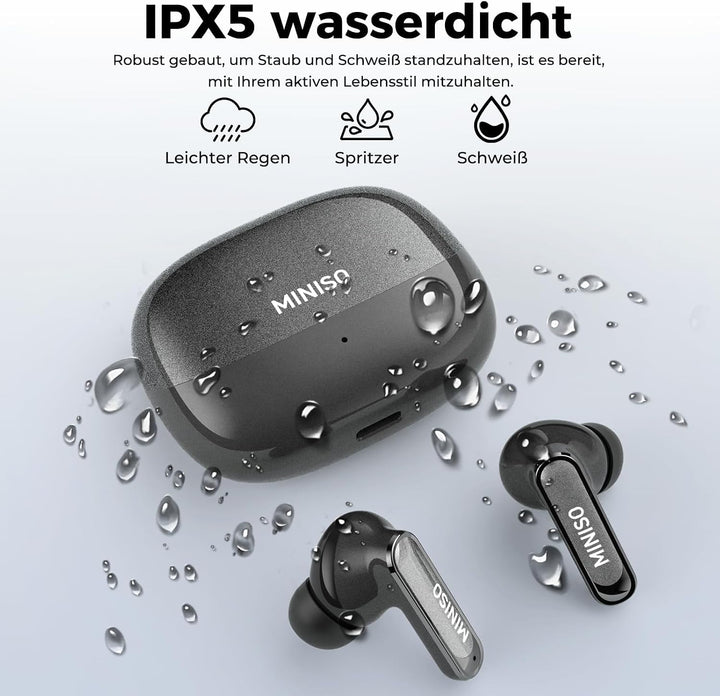 MININSO MS106 AI Übersetzer Kopfhörer Bluetooth 6.0, Übersetzungskopfhörer in Echtzeit mit 150 Sprac