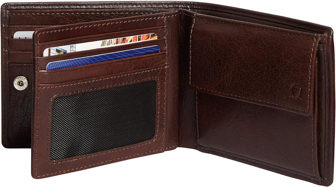 Strellson Herren Geldbeutel Jefferson Brieftasche aus Leder Braun (Dark Brown 702), Braun (Dark Brow