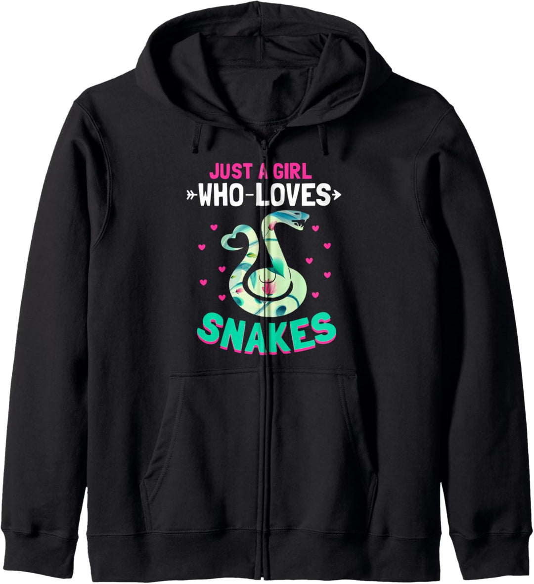 Just A Girl Who Loves Snakes Mädchen Frauen Schlangen Kapuzenjacke
