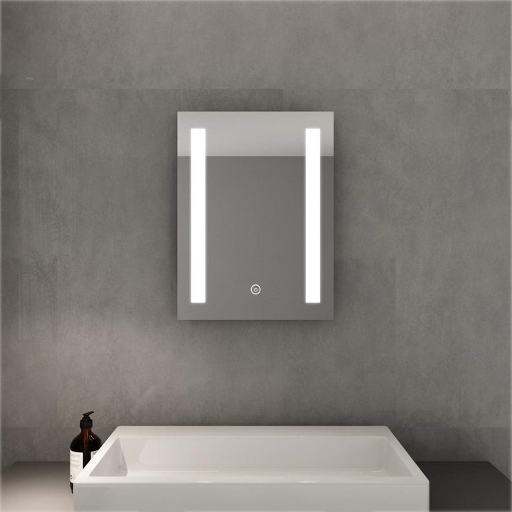 ELEGANT Badspiegel mit LED-Beleuchtung 50 x 70 cm Spiegel kaltweiss Energiesparend LED Badezimmer Wa