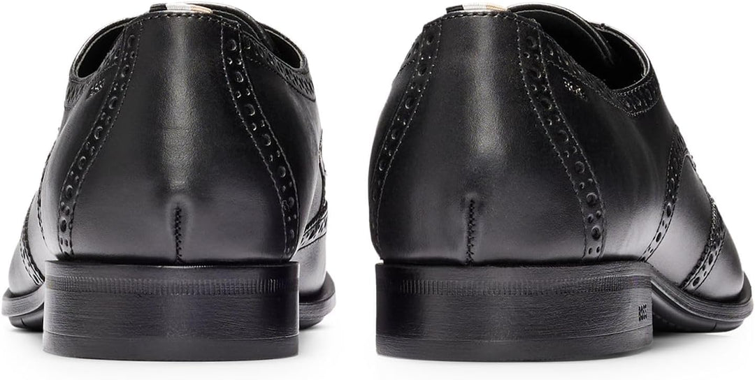 BOSS Herren Colby Derb Leder-Derbys mit Budapester-Details Grösse 42 EU Schwarz, 42 EU Schwarz