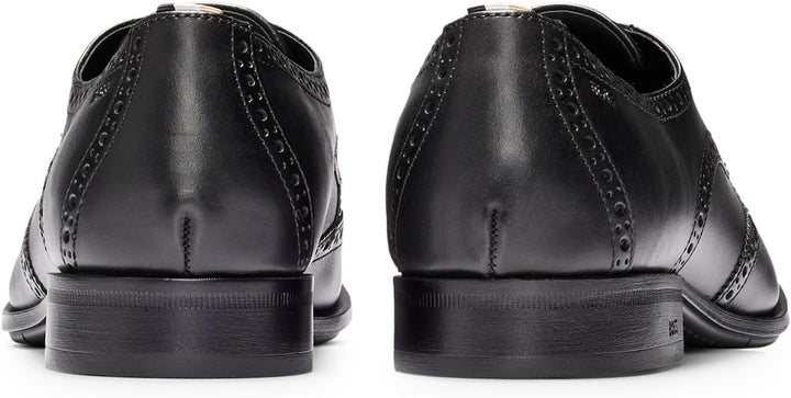 BOSS Herren Colby Derb Leder-Derbys mit Budapester-Details Grösse 42 EU Schwarz, 42 EU Schwarz