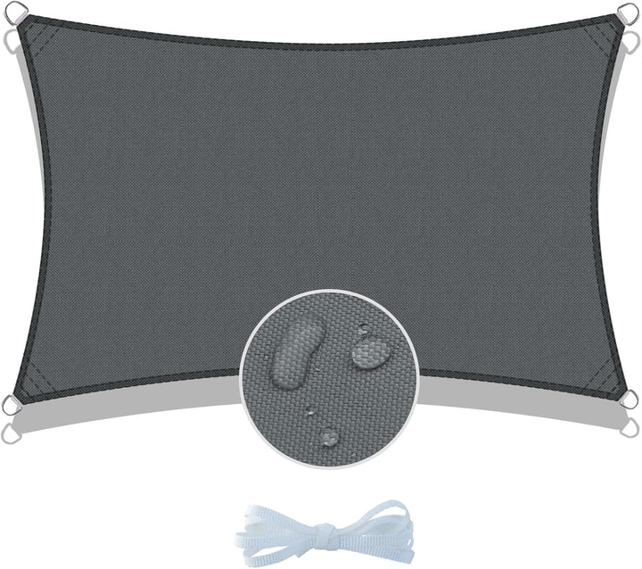 COOL AREA Sonnensegel Wasserdicht Rechteckig 2x3m Sonnenschutz 95% UV Schutz Windschutz,Wasserabweis