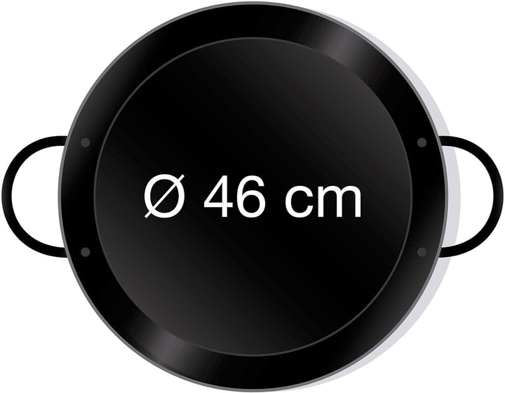 Paellapfanne, Stahl emailliert, 46 cm Durchmesser, das Original aus Spanien von Paella World