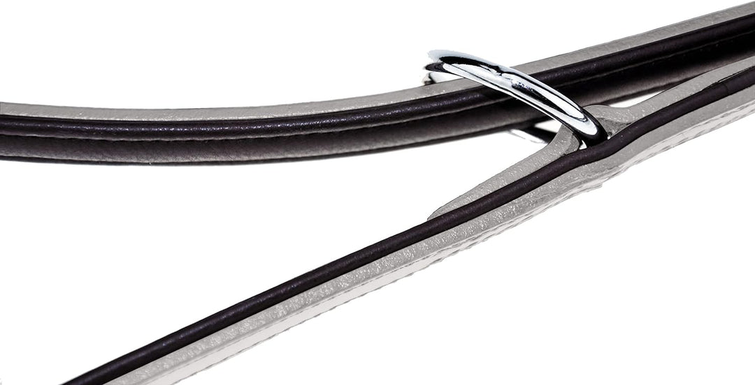 Schnüffelfreunde Hundeleine aus Leder (230cm, Grau) 230cm Grau, 230cm Grau