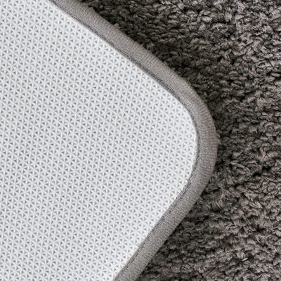 MIULEE Badematte Weiche Badteppich rutschfest Badvorleger Fussmatte Badzimmermatte Bettvorleger Flau