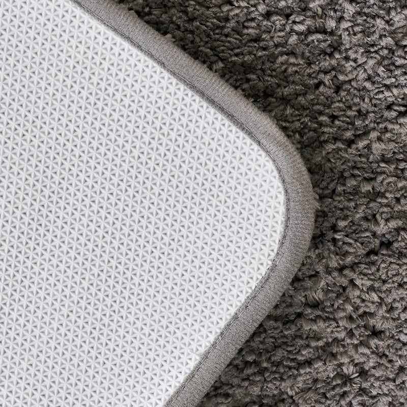 MIULEE Badematte Weiche Badteppich rutschfest Badvorleger Fussmatte Badzimmermatte Bettvorleger Flau