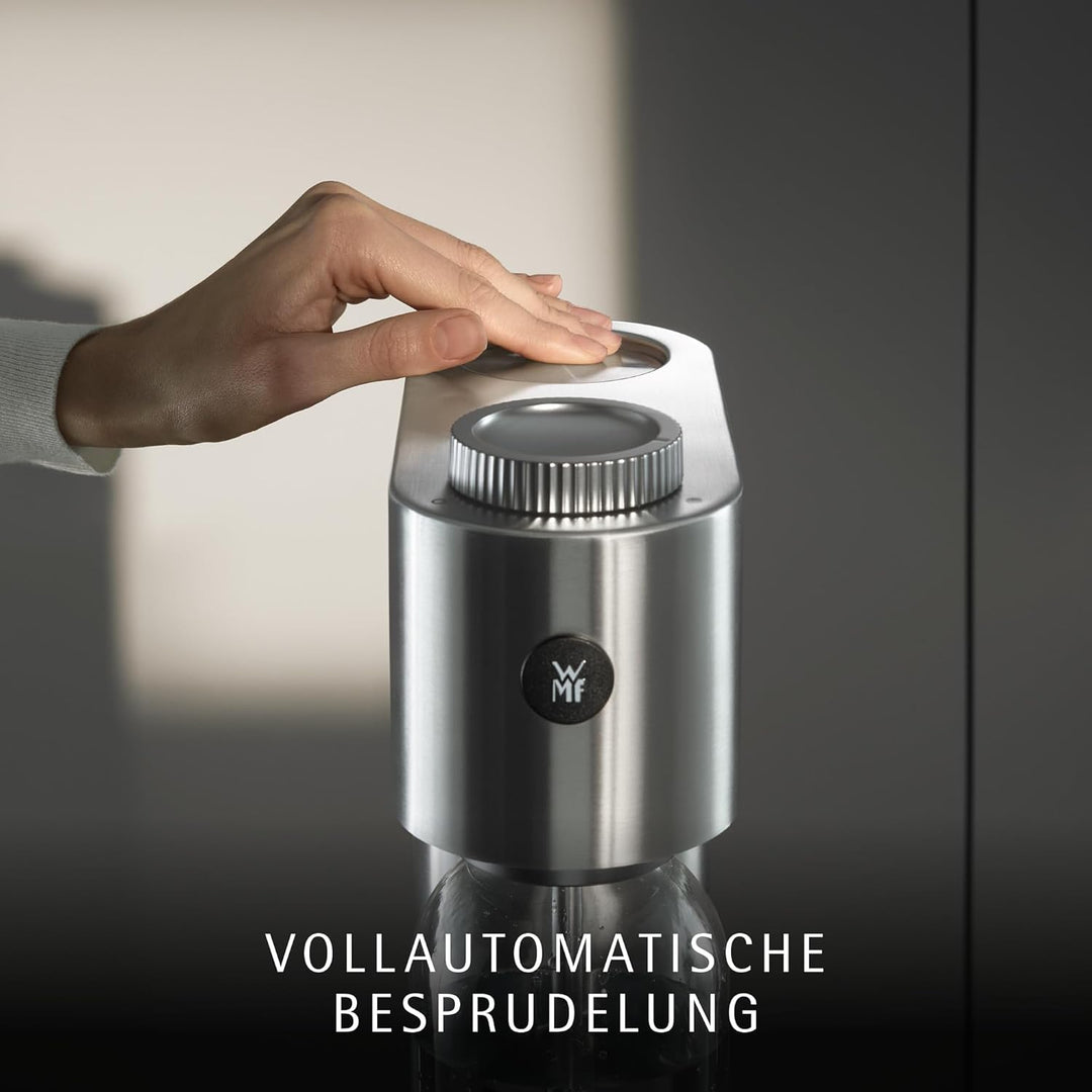 WMF Element One Wassersprudler – vollautomatische Edelstahl Sprudelmaschine mit 3 Graden, platzspare