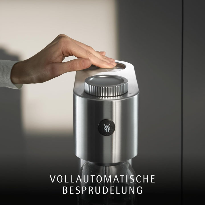 WMF Element One Wassersprudler – vollautomatische Edelstahl Sprudelmaschine mit 3 Graden, platzspare