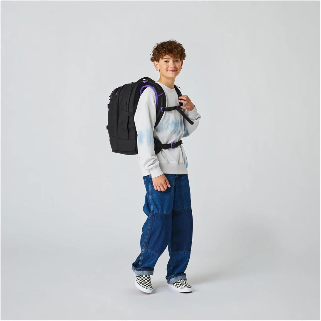 Satch Pack ab 5. Klasse ergonomisch 30L Stauraum standfest Organisationstalent Einheitsgrösse Purple