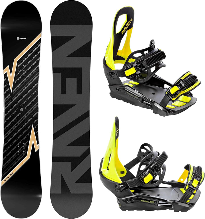 RAVEN Snowboard Set: Snowboard Pulse + Bindung s230 Lime 170cm Wide + s230 Lime M/L, 170cm Wide + s2