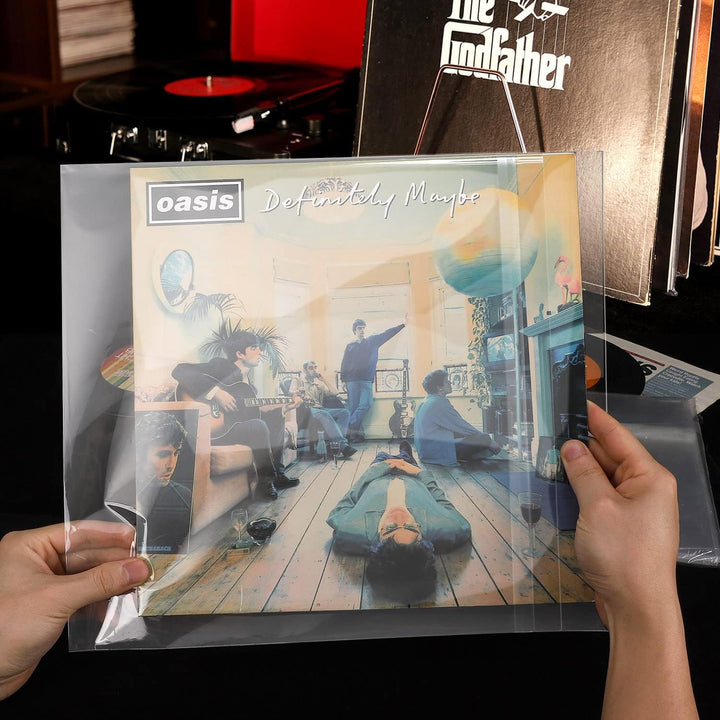 Facmogu 100 Stück transparente Kunststoff-Schutzhüllen für Schallplatten, 32,5 x 32,8 cm, bieten Ihr