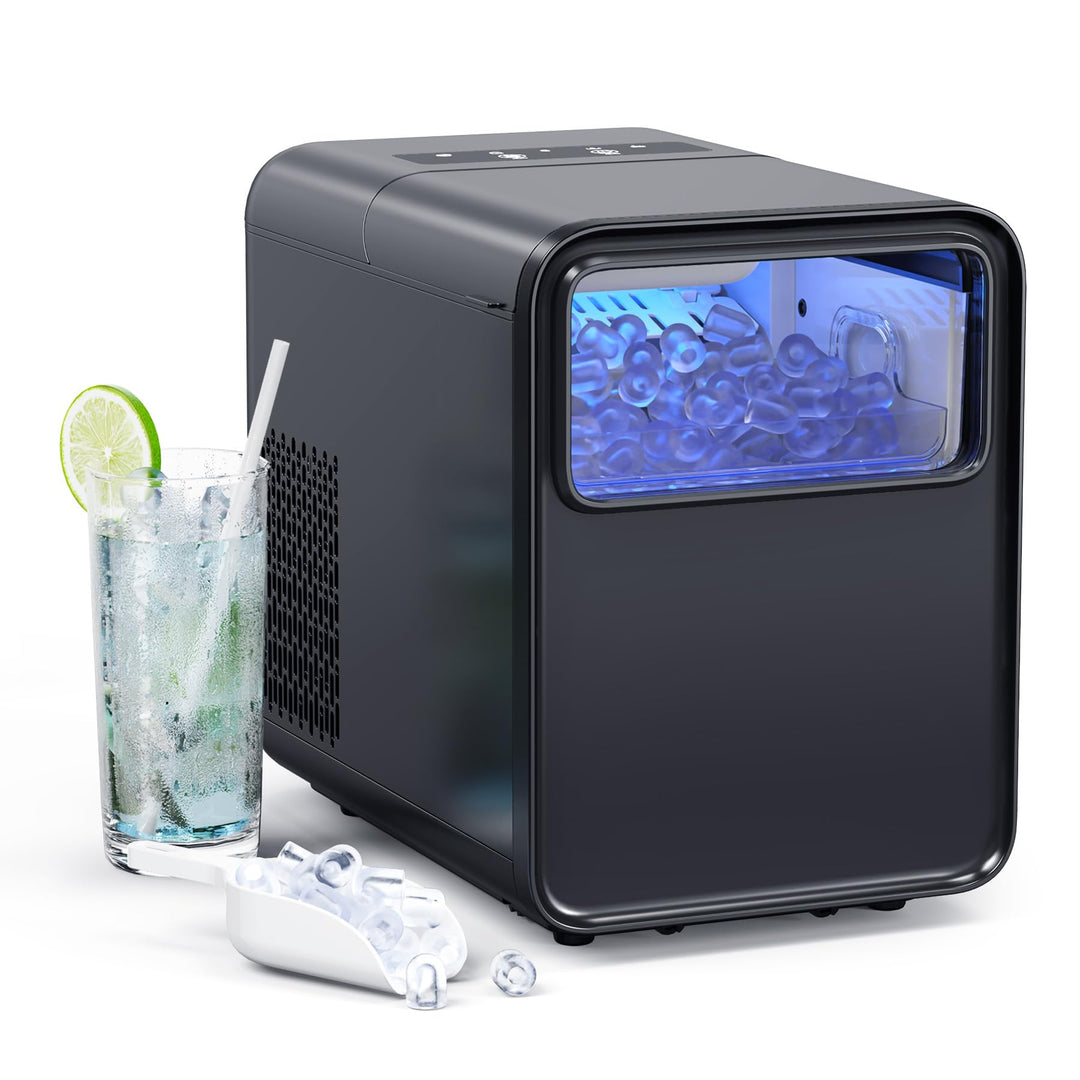 Eiswürfelmaschine Klein, Eiswürfelbereiter Ice Cube Maker, 9 Würfel in 6 Minuten fertig, Eiswürfelma