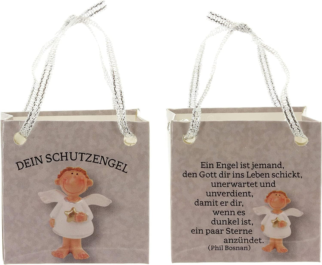 MIJOMA 24 Stück Set Schutzengel in Tüte 2-Fach Sortiert, im 24er Display, Gastgeschenk Glücksbringer