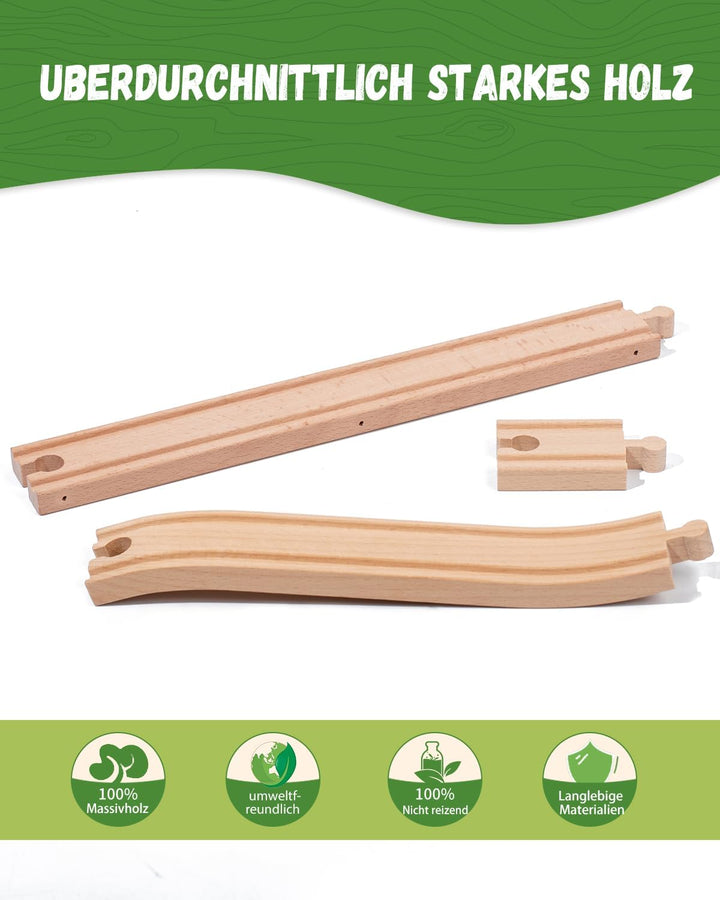 Holzeisenbahn zubehör Holz Eisenbahn brücke Doppel Hängebrücke Set Holz Eisenbahn Kinder Zug Spielze