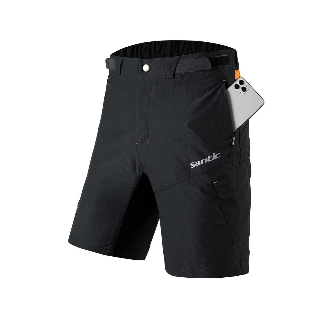 Santic Radhose Herren MTB Hose Herren Fahrradhose, XXL Schwarz