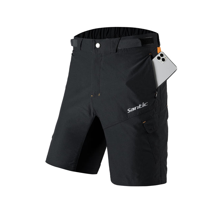 Santic Radhose Herren MTB Hose Herren Fahrradhose, XXL Schwarz