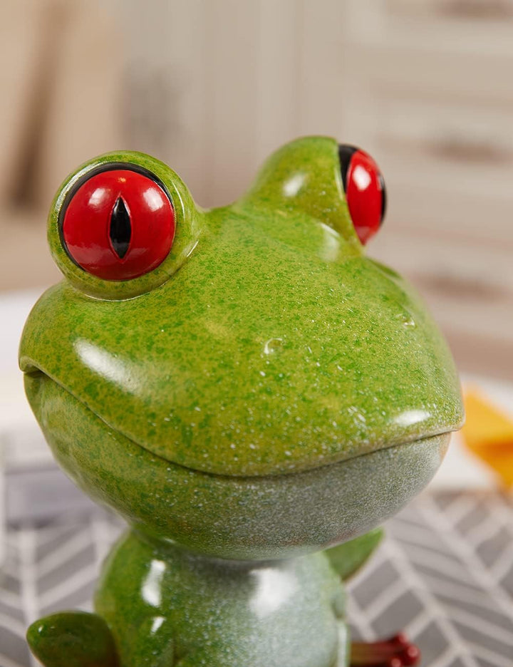 NENBOLEC Schmucktablett Nussschale Dessert Platte Frosch Skulptur Dekor Wohnzimmer Kunst Arts Polyre