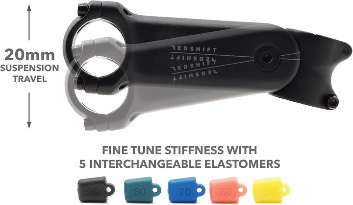 REDSHIFT ShockStop Suspension Stem for Bicycles, Shock-Absorbing Bike Handlebar Stem for Road, Grave