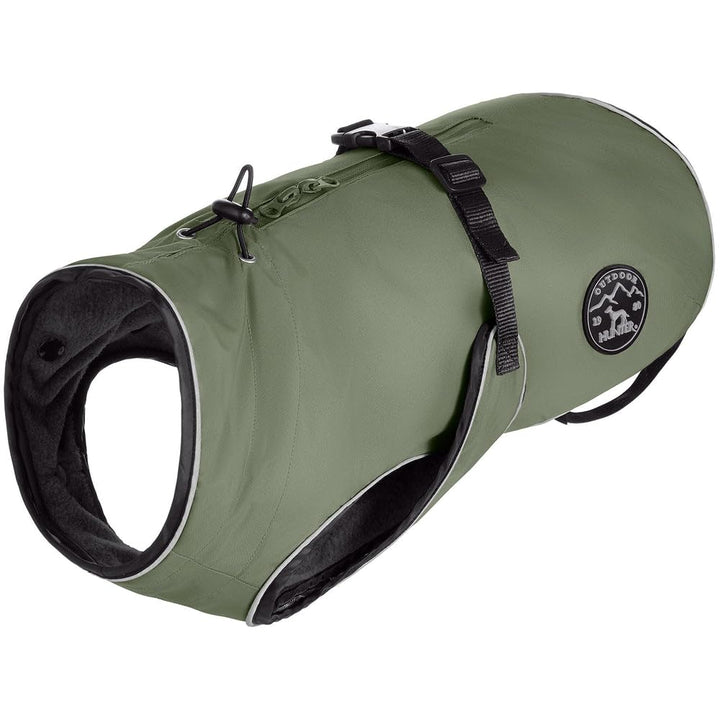 Hunter Hundemantel Uppsala, Farbe: Khaki, 2in1 Design mit herausknüpfbarem Innenfutter, wasserabweis