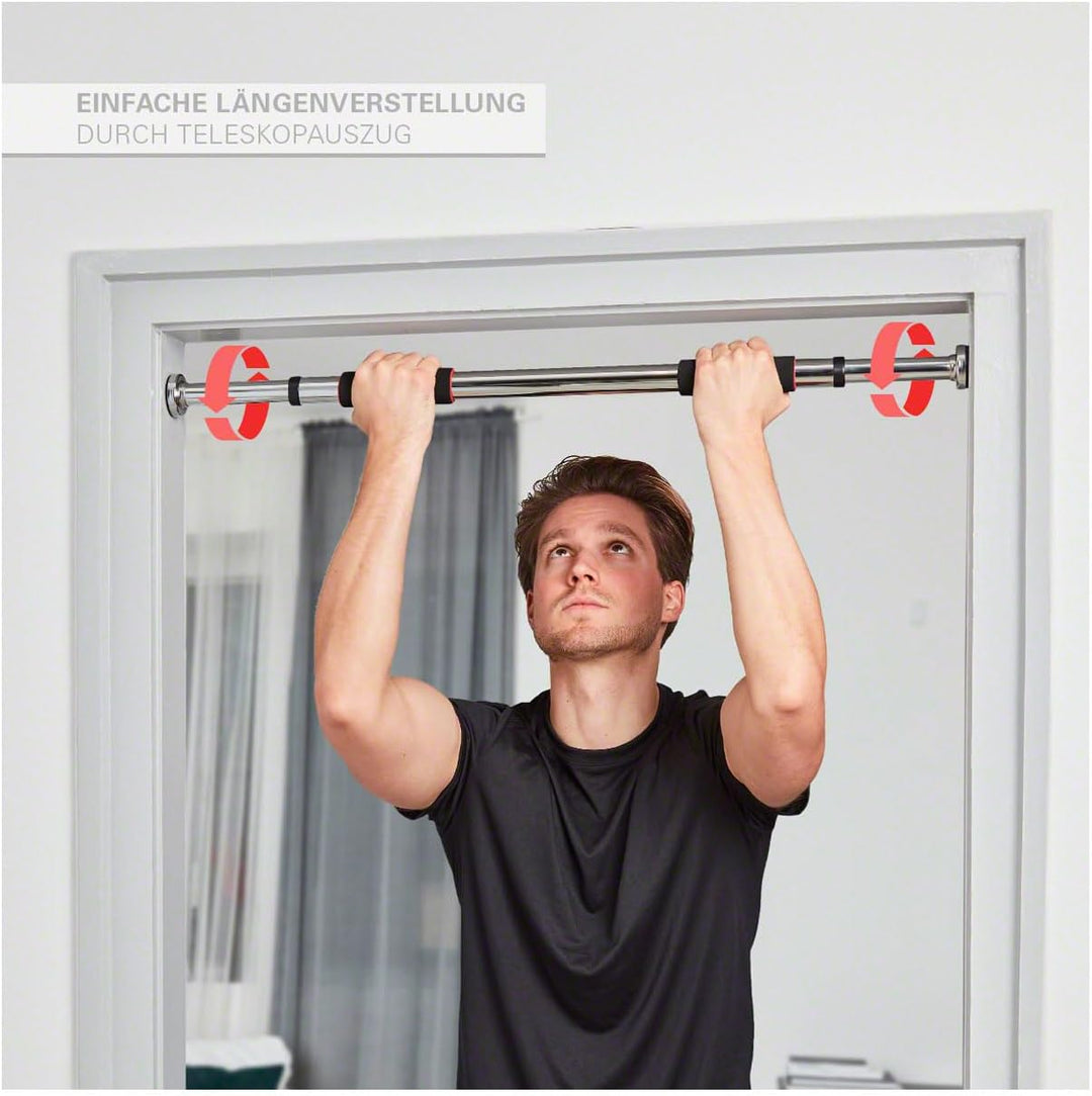 Sport-Tec Türreck Klimmzugstange Pull-Up 4.0, ausziehbar 63-101 cm, Klimmzugstange für Türrahmen Tür