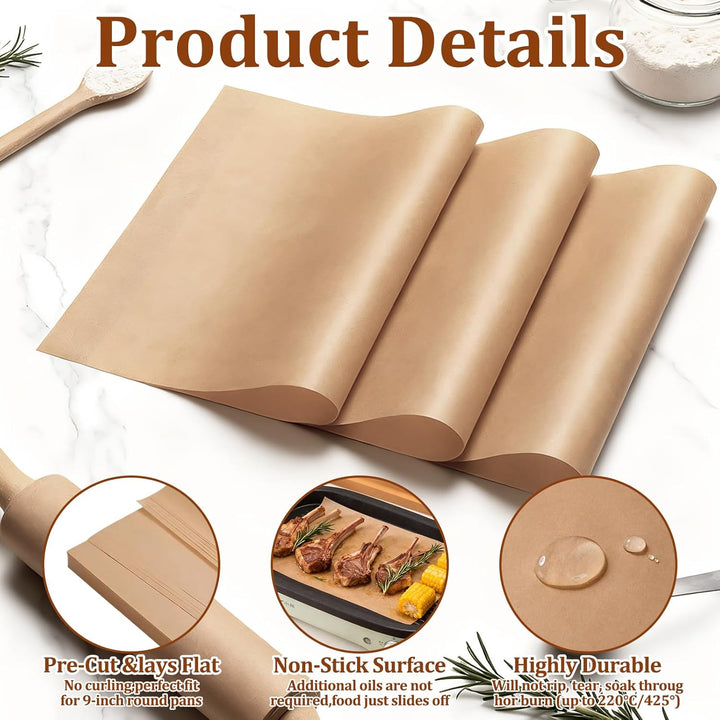 200 Stück Backpapier Ohne PFAS und BPA, 30x20cm Backpapier Zuschnitte, Antihaft-Backpapiere, Geeigne