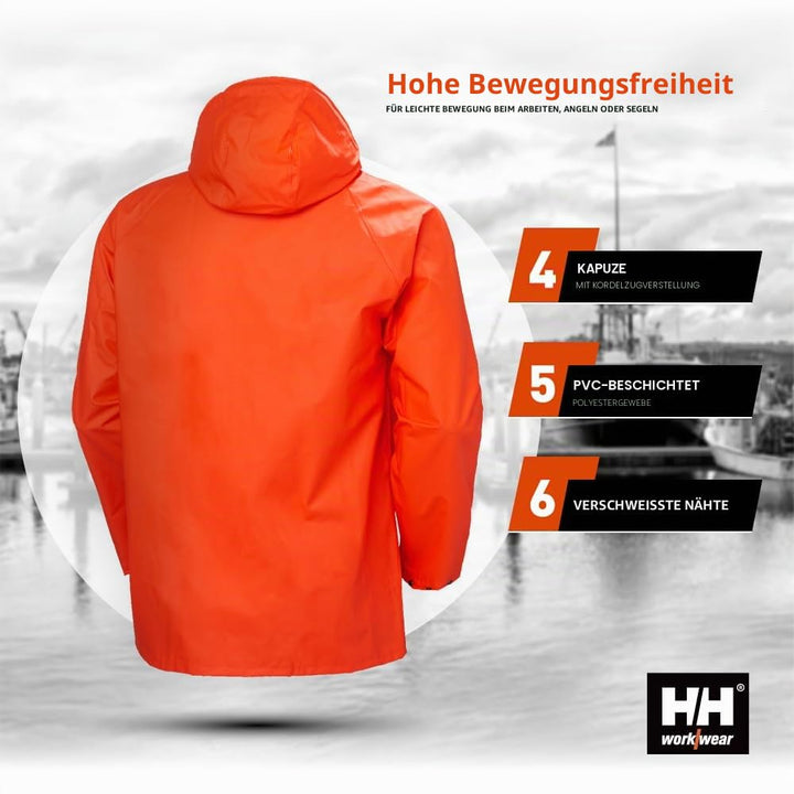 Helly Hansen Workwear Herren Mandal Wasserdichte Jacke S Dunkelorange, S Dunkelorange
