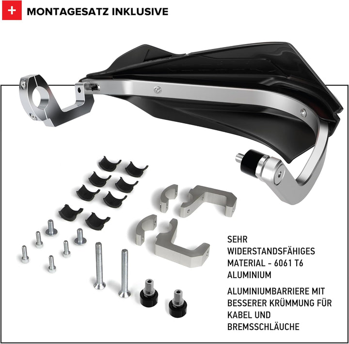 POLISPORT 8308800022 - Trail Blazer Handschutzprotektoren für CFMOTO 450MT (2024–2025) mit 2-Punkt-B