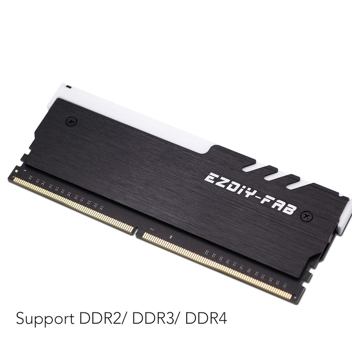 EZDIY-FAB ARGB RAM Kühler RGB DDR Kühlkörper(mit 5V 3-Pin Motherboard ASUS Aura Sync,GIGABYTE RGB Fu