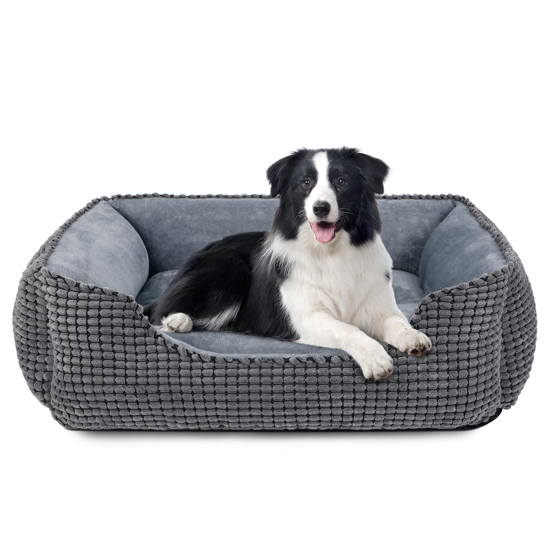 JOEJOY Hundebett Mittelgrosse Hunde, Hundekorb Flauschig, Hundebett Waschbar, Plüsch Hundebetten, ru